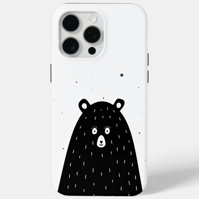 Funda De Case-Mate Para iPhone Maravilloso personalizado negro Panda (Reverso )