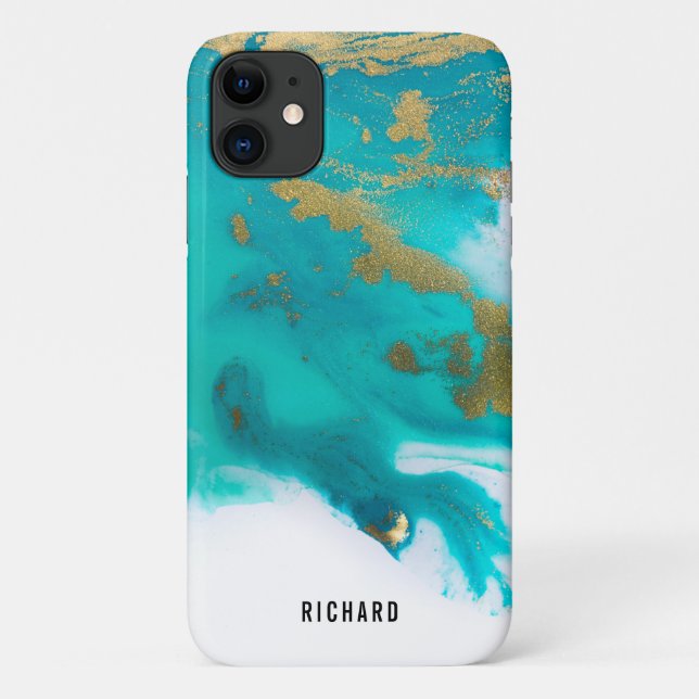 Funda De Case-Mate Para iPhone Marble azul (Reverso)