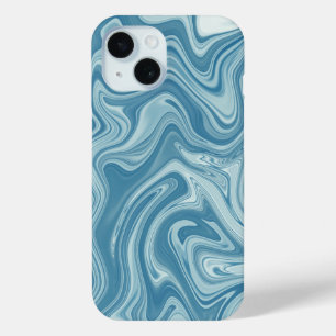 Funda Para iPhone 15 Marble azul