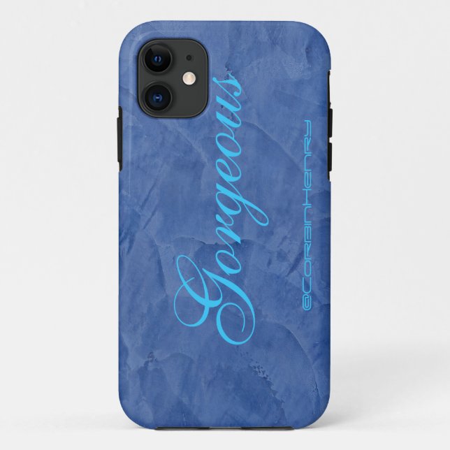 Funda De Case-Mate Para iPhone Marble azul espléndido (Reverso)