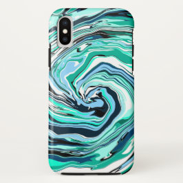 Funda Para iPhone XS Marble azul/verde azulado