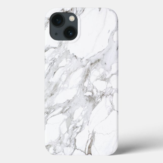 Funda De Case-Mate Para iPhone Marble blanco de lujo (Reverso)