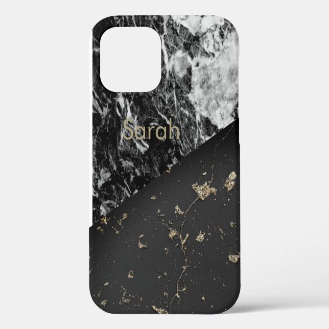 Funda De Case-Mate Para iPhone Marble blanco negro de moda de Guay (Reverso )