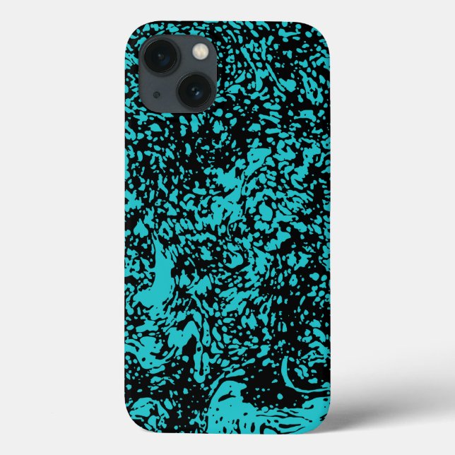 Funda De Case-Mate Para iPhone Marble granito textura azul (Reverso)