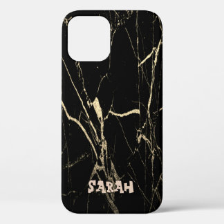 Funda Para iPhone 12 Marble negro de moda de Guay