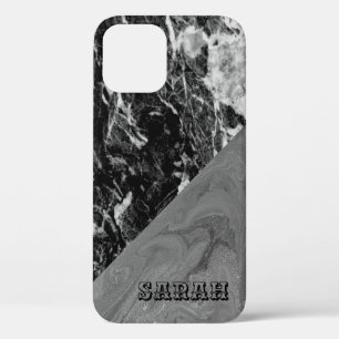 Funda Para iPhone 12 Marble negro de moda de Guay