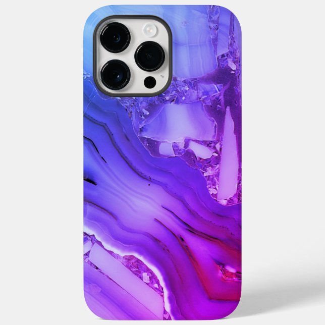 Funda De Case-Mate Para iPhone Marble púrpura exótico (Reverso )