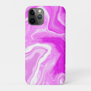 Funda Para iPhone 11 Pro Marble rosa y blanco nadando