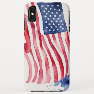 Funda Para iPhone XS Max Marca de acuarela de Estados Unidos