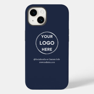 Funda Para iPhone 14 De Case-Mate Marca de logotipo comercial azul de la Marina pers