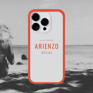 Funda Para iPhone 14 Pro De Case-Mate Marca de medios sociales de Naranja retro vibrante