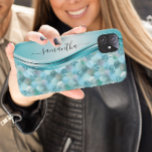 Funda Para iPhone 12 Pro Marca de soldadura azul Nombre manuscrito Metaliza<br><div class="desc">Este diseño también está disponible en otros modelos de teléfono. Elija Tipo de dispositivo para ver otros fundas de iPhone, Samsung Galaxy o Google. Algunos estilos se pueden cambiar seleccionando Estilo si se trata de una opción. Este diseño puede ser personalizado en el área proporcionada cambiando la foto y/o el...</div>