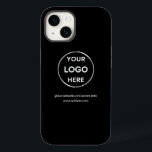 Funda Para iPhone 14 De Case-Mate Marca del logotipo de negocios negro de personaliz<br><div class="desc">Promociona tu marca con este personalizable OtterBox Iphone 14 Pro Funda. Este diseño incluye su propio logotipo e información de medios sociales, junto con un espacio para una página de inicio de un personalizado. Perfecto para regalos, ferias y otros eventos promocionales. ¿Necesita ayuda para la personalización? Póngase en contacto con...</div>