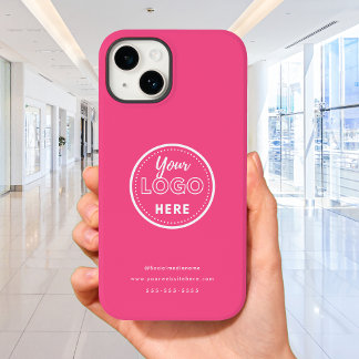 Funda Para iPhone 14 De Case-Mate Marca profesional Logotipo Minimalista Rosa calien
