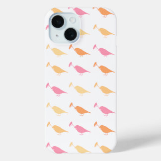 Funda Para iPhone 15 Marchando Naranja de diseño de pájaros en marchas