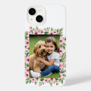 Funda Para iPhone 14 De Case-Mate Marco de flores de foto personalizada regalo espec