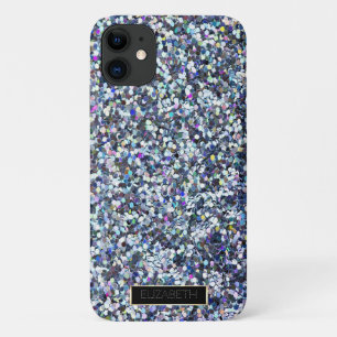 Funda Para iPhone 11 Marco de lentejuelas con brillo de moda