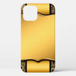 Funda Para iPhone 12 Marco dorado de imagen de fondo