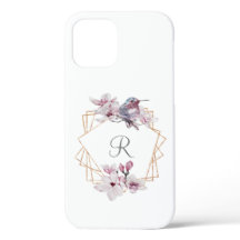 Marco dorado Monograma rosa blanco Magnolias