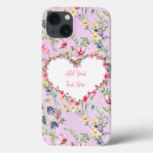 Funda Para iPhone 13 Marco elegante del corazón floral: para cada ocasi