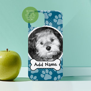 Funda Para iPhone 15 Mini Marco fotográfico mascota con pinturas y hueso de 