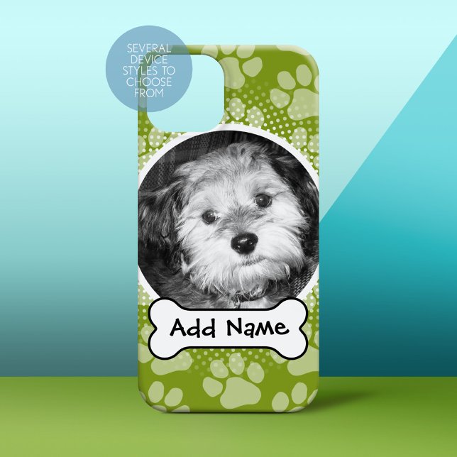 Funda De Case-Mate Para iPhone Marco fotográfico mascota con pinturas y hueso de  (Personalized Phone Case)