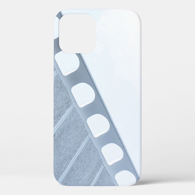 Funda De Case-Mate Para iPhone Marco metalizado blanco y negro (Reverso )