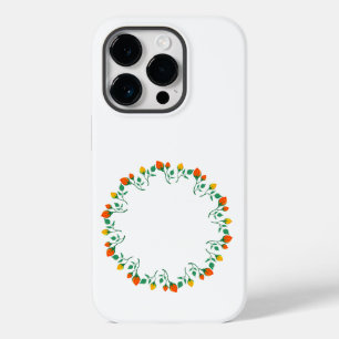 Funda Para iPhone 14 Pro De Case-Mate Marco redondo floral con flor rosa amarilla y roja