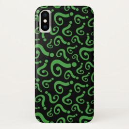 Funda Para iPhone X Marcos de preguntas verdes