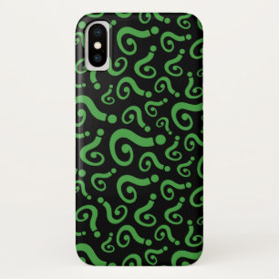 Funda Para iPhone X Marcos de preguntas verdes