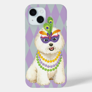 Funda Para iPhone 15 Mardi Gras Bichon Frise