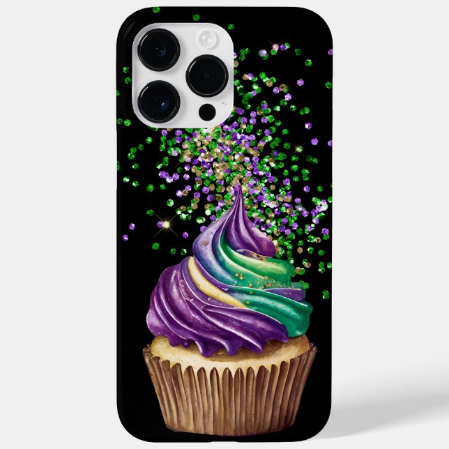 FUNDA DE Case-Mate PARA iPhone MARDI GRAS CUPCAKE (Reverso)