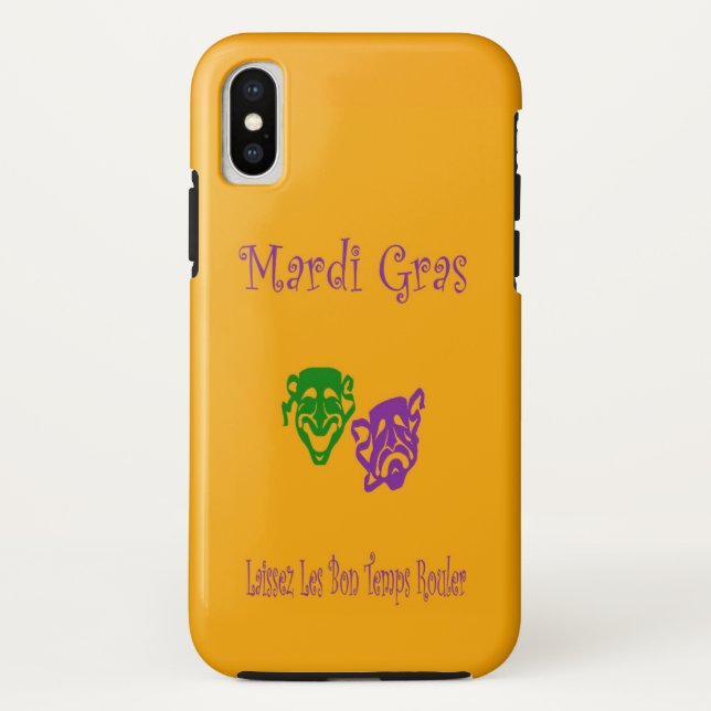 Funda De Case-Mate Para iPhone Mardi Gras Mask Rouler (Reverso)