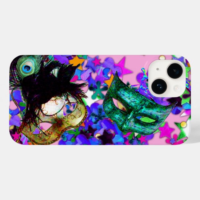 FUNDA DE Case-Mate PARA iPhone MARDI GRAS MASQUERADE BALL MASCTI (Reverso  (Horizontal))