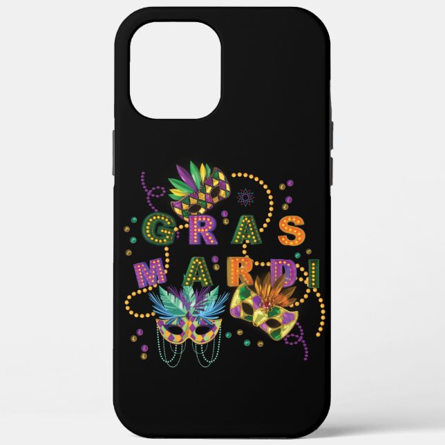Funda De Case-Mate Para iPhone Mardi Gras moderno (Reverso )