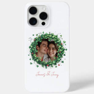 Funda Para iPhone 15 Pro Max Marfil verde y corazón
