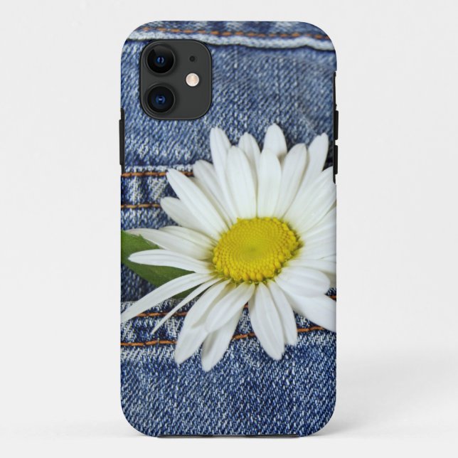 Funda De Case-Mate Para iPhone margarita en bolsillo azul (Reverso)
