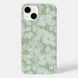 Funda Para iPhone 14 De Case-Mate Margarita Floral aterciopelada verde lima