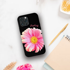 Funda Para iPhone 13 Pro Max Margarita Gerber Rosa Húmeda Brillante