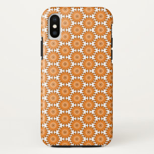 Funda Para iPhone X Margaritas naranjas al estilo de los 70