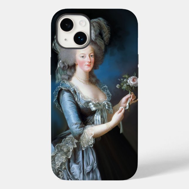 Funda De Case-Mate Para iPhone Marie Antoinette con un rosa (Reverso )