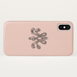 Funda Para iPhone X Marie Antoinette Royal initial rosane Handyhülle