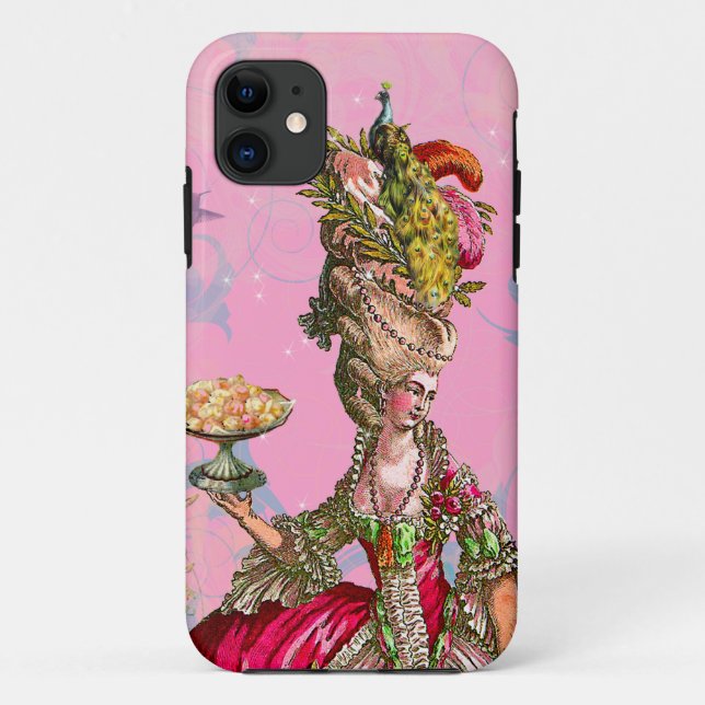 Funda De Case-Mate Para iPhone Marie Antoinette y Peacock (Reverso)