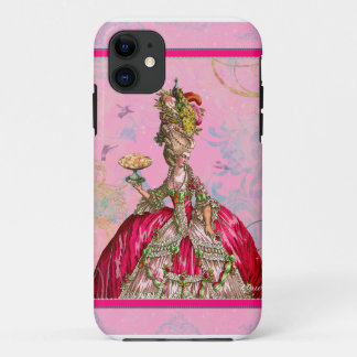 Funda Para iPhone 11 Marie Antoinette y Peacock