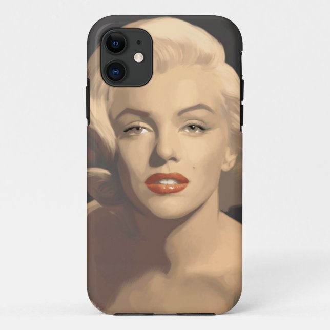 Funda De Case-Mate Para iPhone Marilyn gris gráfica (Reverso)