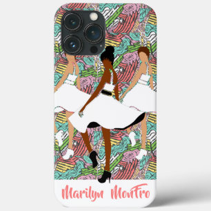 Funda Para iPhone 13 Pro Max Marilyn MonFRO Bonito Mujeres Negras