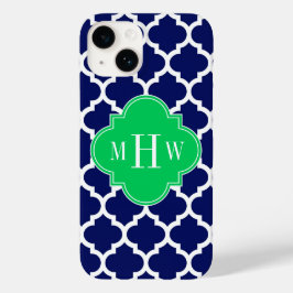 Funda Para iPhone 14 De Case-Mate Marina Blanco Marruecos #5 Esmeralda 3 Monograma I