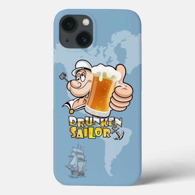 Funda De Case-Mate Para iPhone Marinero Borracho (Reverso)