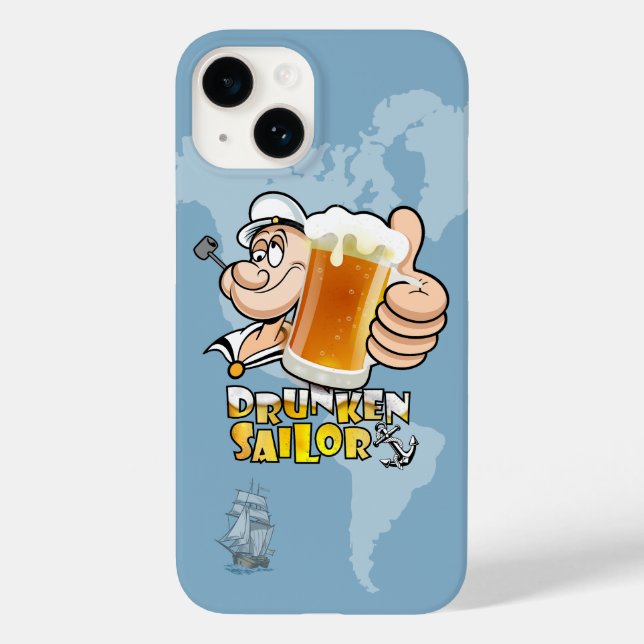 Funda De Case-Mate Para iPhone Marinero Borracho (Reverso )