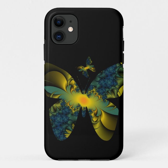 Funda De Case-Mate Para iPhone Mariposa abstracta (Reverso)